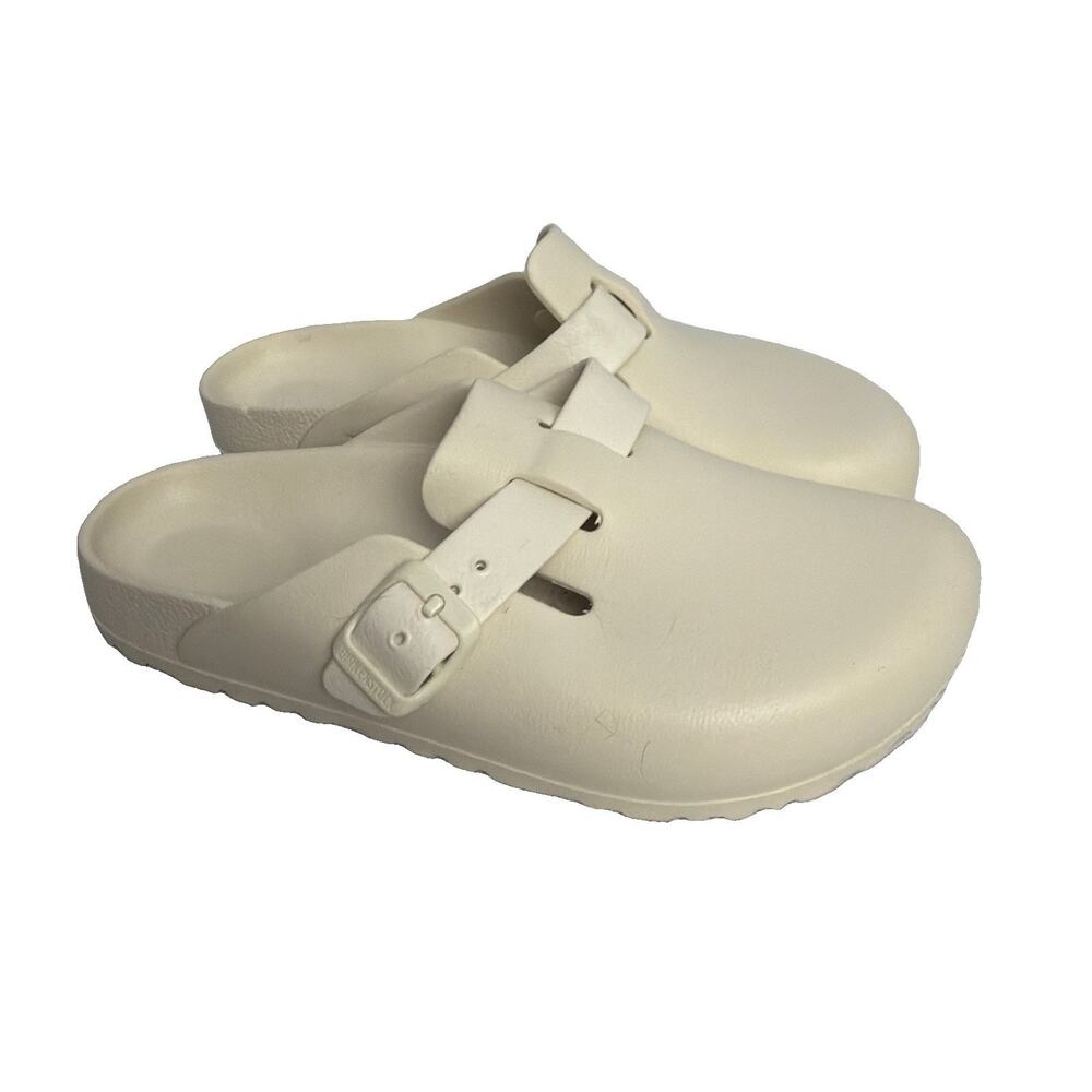 BIRKENSTOCK BOSTON WHITE EVA ESSENTIALS CLOGS 36